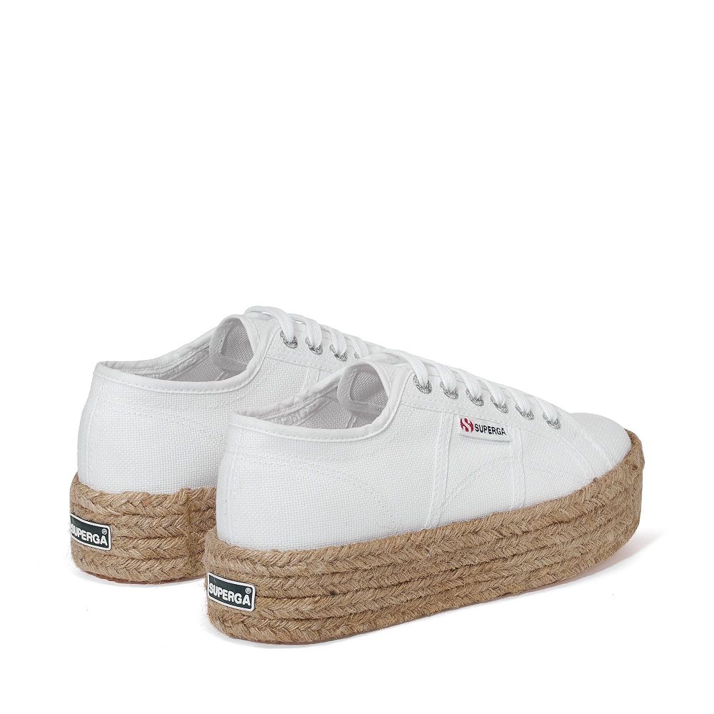 Superga 2790 Rope White Platform Sneakers - Women's Sneakers USA | US8940132